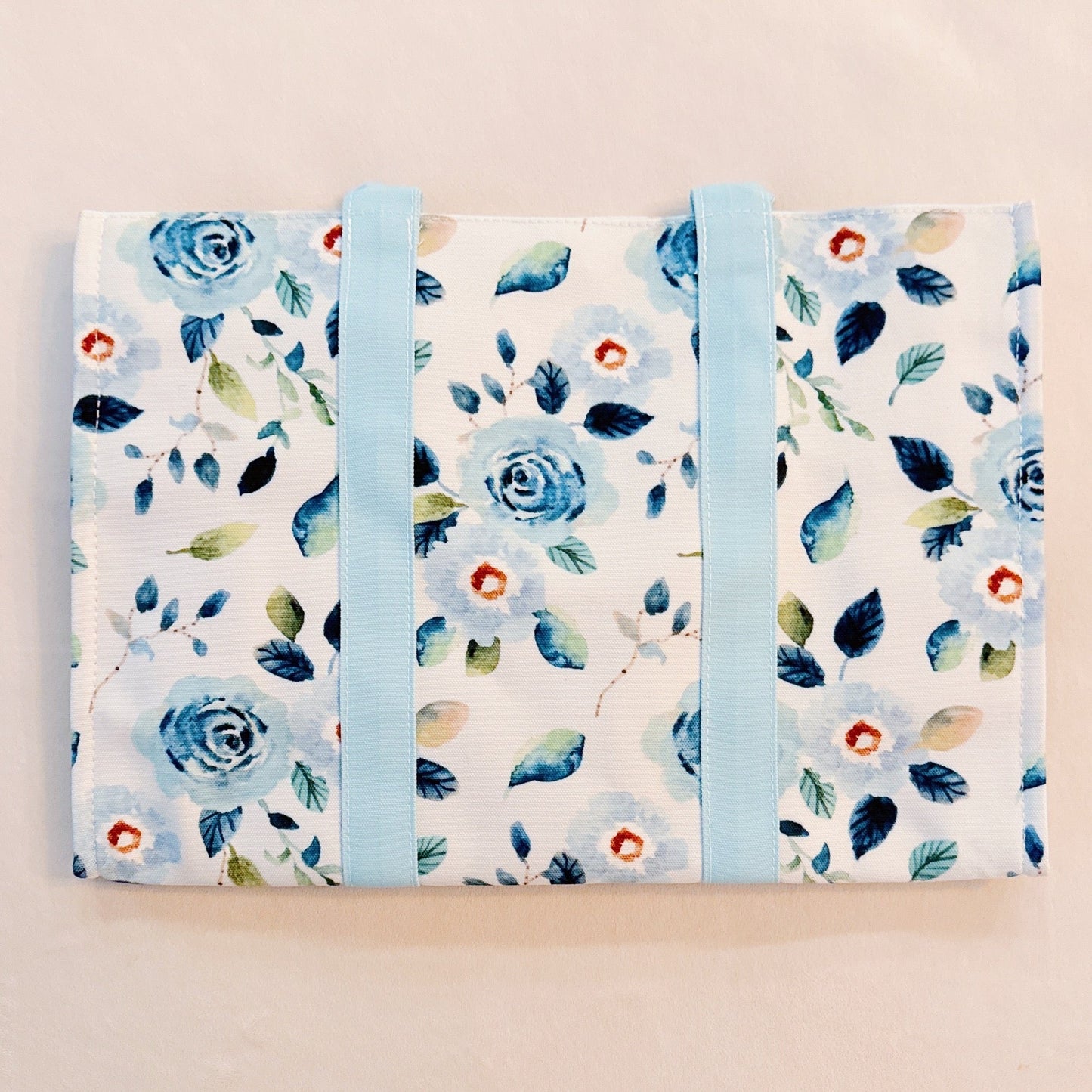 Bloom Blue Floral Couture Tote - Aaria Tees