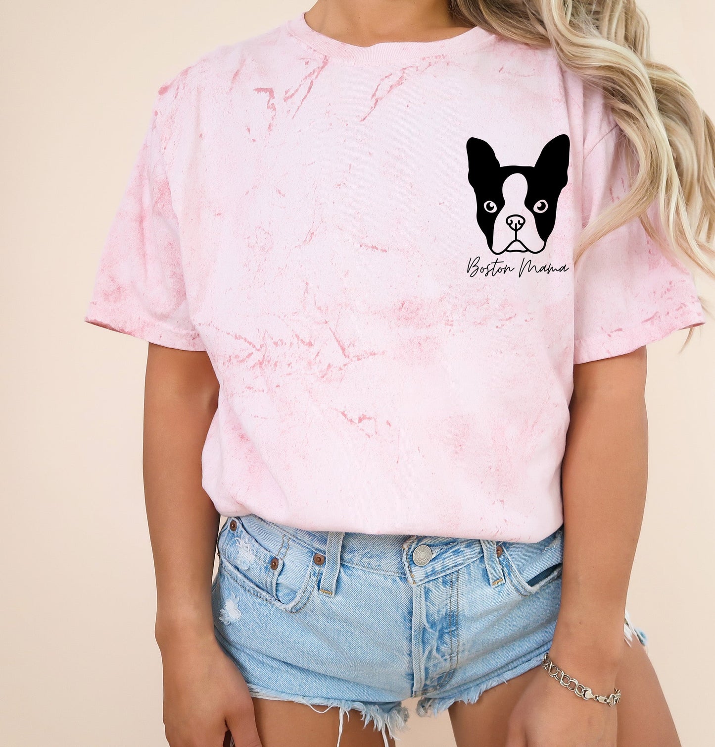 Boston Terrier Dog Mom Comfort Colors T Shirt