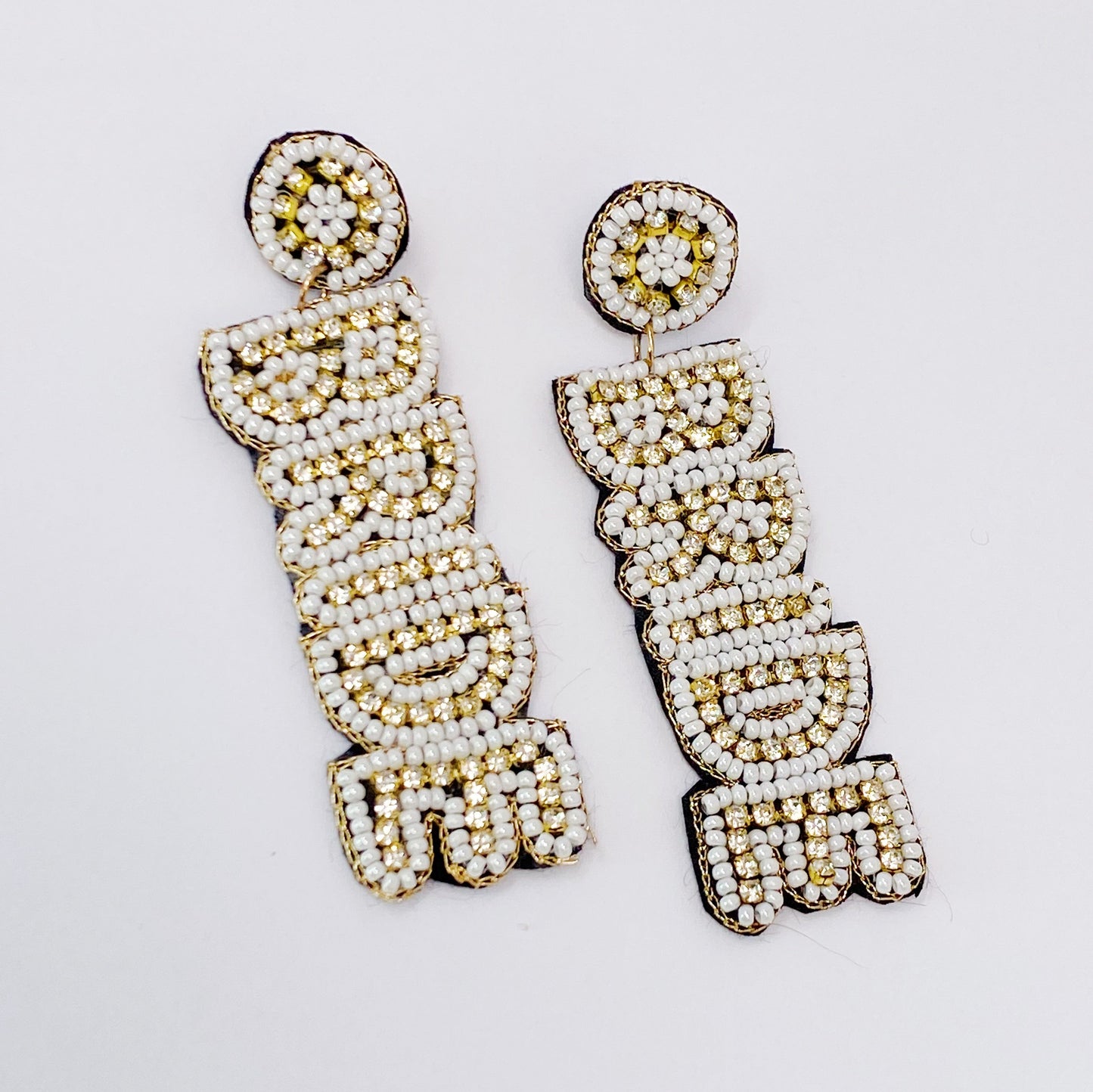 Bride Beaded Dangle Earrings - Aaria Tees