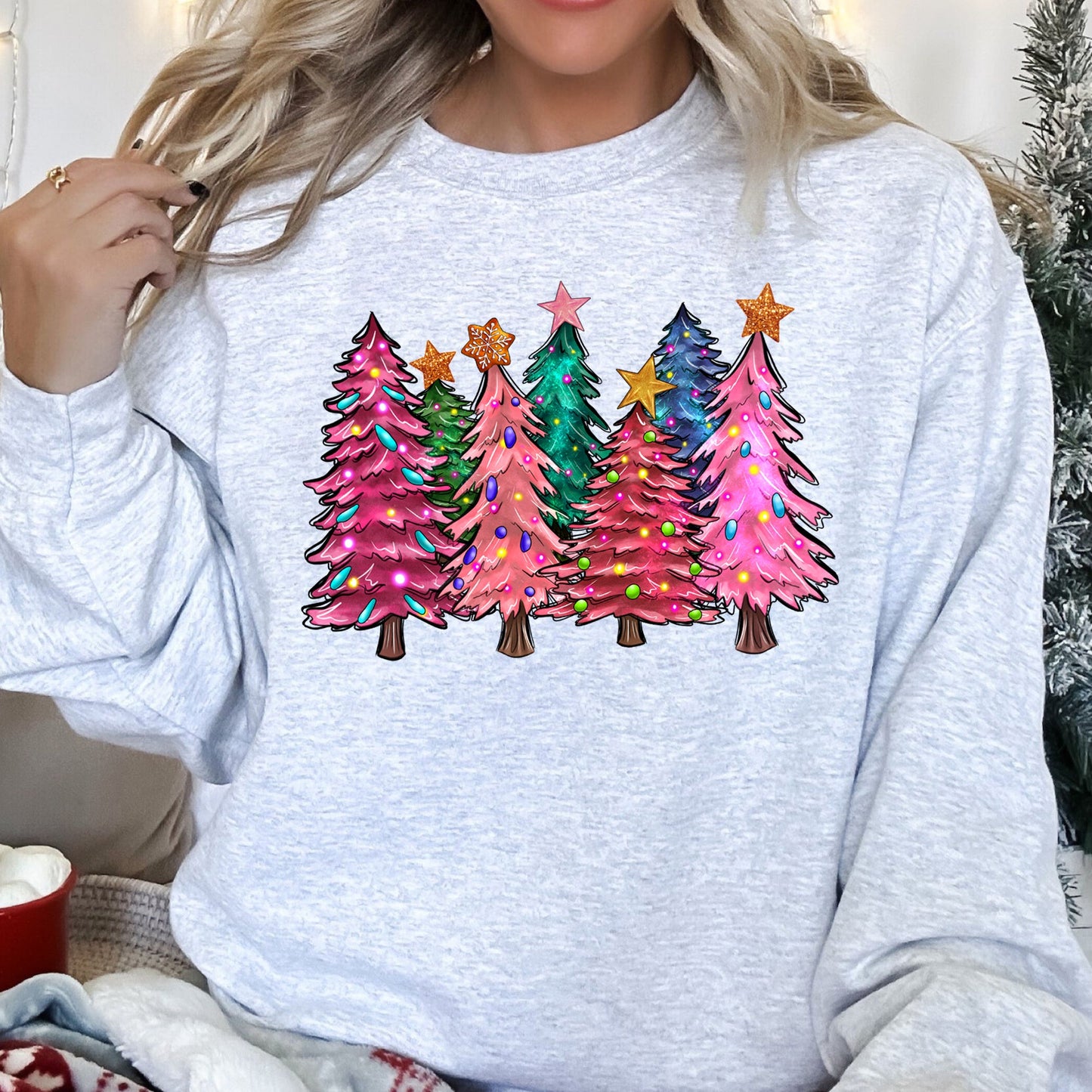 Bright Christmas Trees Sweatshirt