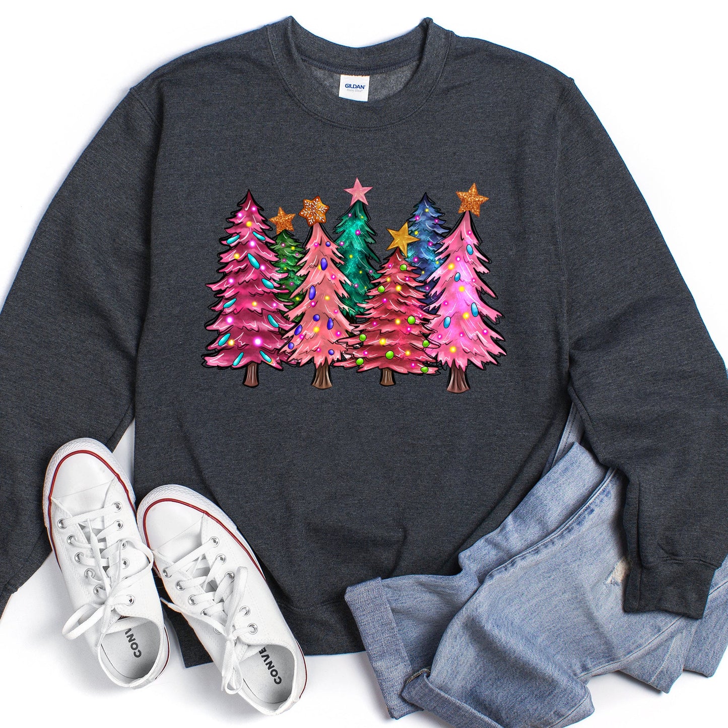 Bright Christmas Trees Sweatshirt