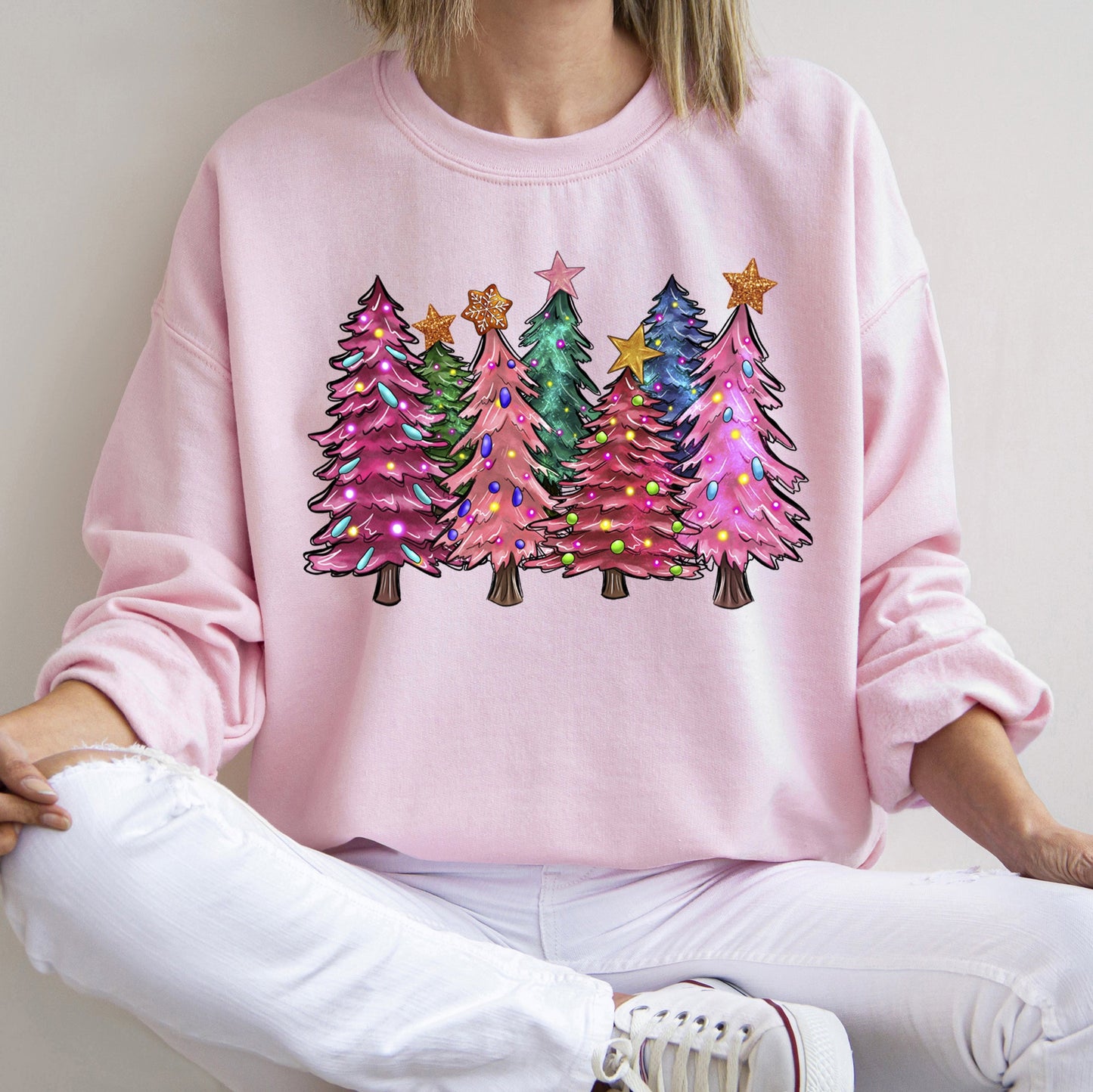 Bright Christmas Trees Sweatshirt