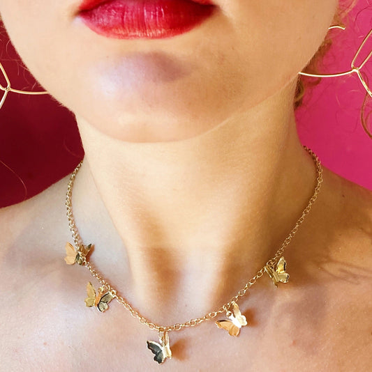 Butterfly Colony Necklace - Aaria Tees