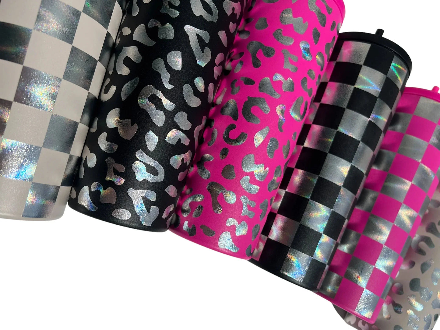 24oz Holographic Leopard Tumbler Aaria Tees