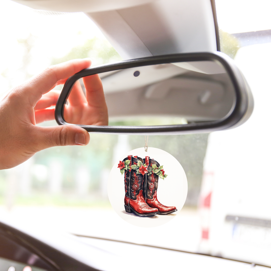 Festive Cowboy Boots Car Freshener