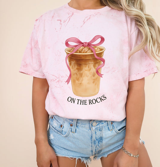 On the Rock Iced Latte Coffee Garment Dyed T Shirt
