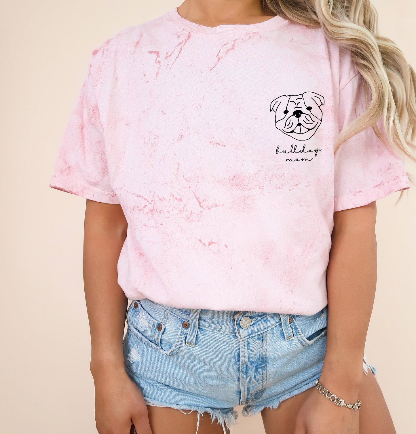 English Bulldog Dog Mom Comfort Colors T Shirt