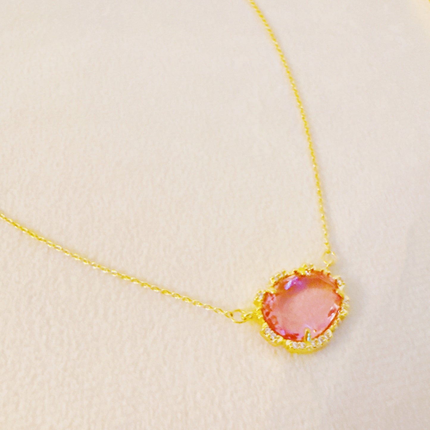 Clustered Glass Jewel Necklace - Aaria Tees