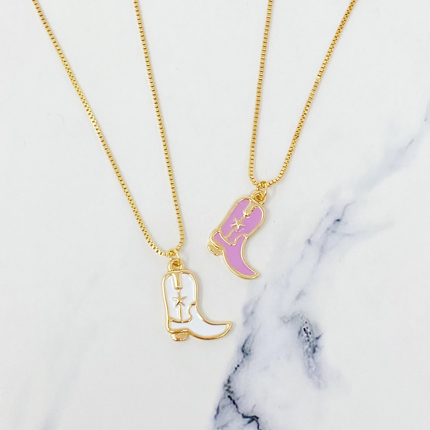 Cow Girl Boot Pendant Necklace - Aaria Tees