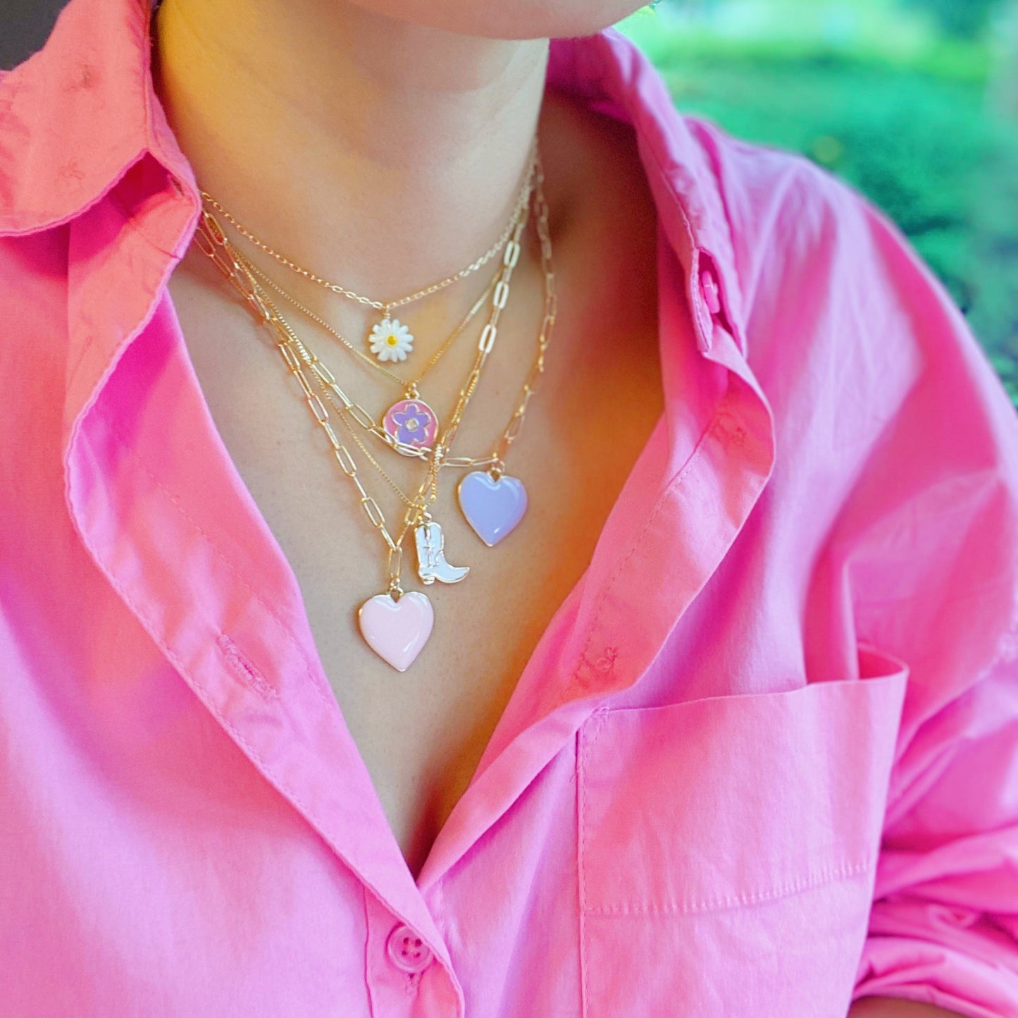 Cow Girl Boot Pendant Necklace - Aaria Tees