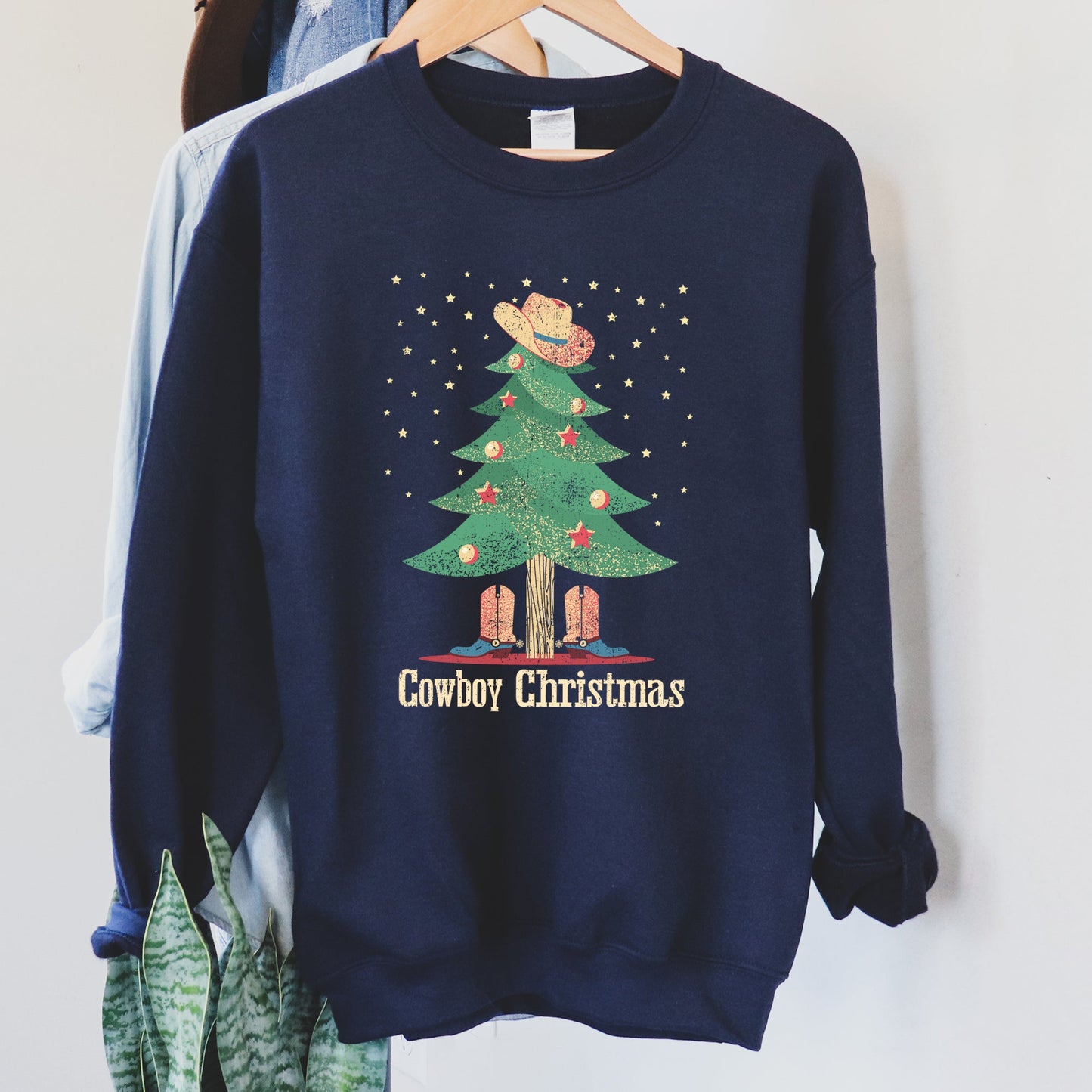 Cowboy Christmas Boots Sweatshirt
