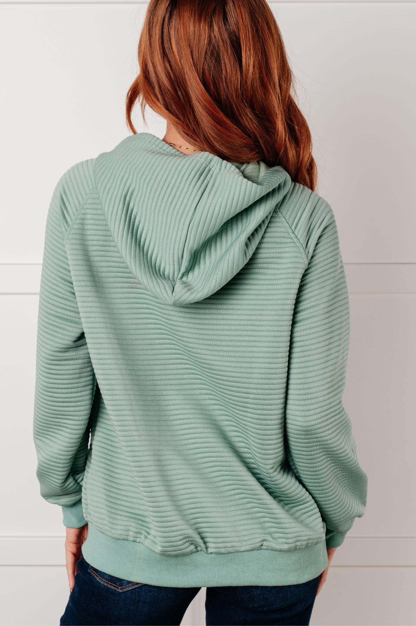 Crosswalk Textured Hoodie in Green (Online Exclusive)