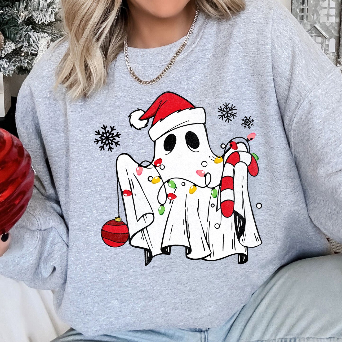 Cute Ghost Christmas Sweatshirt