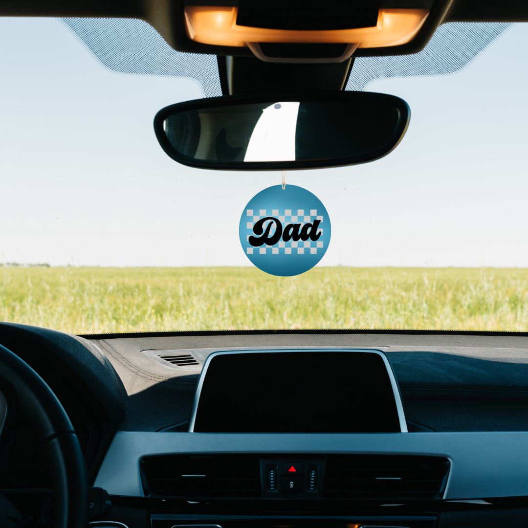 Checkered Dad Car Freshener