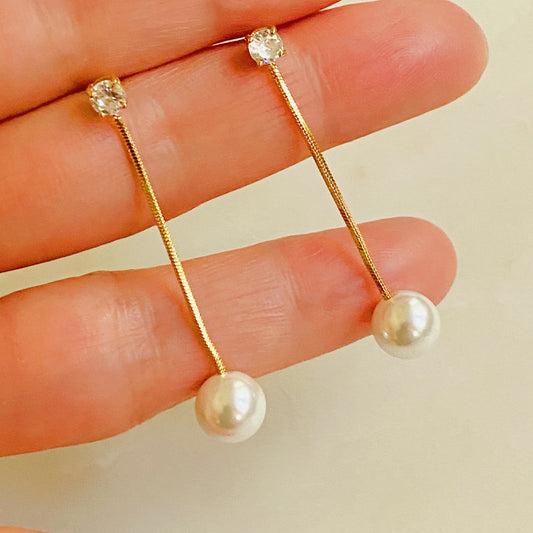 Dangling Pearl Earring - Aaria Tees