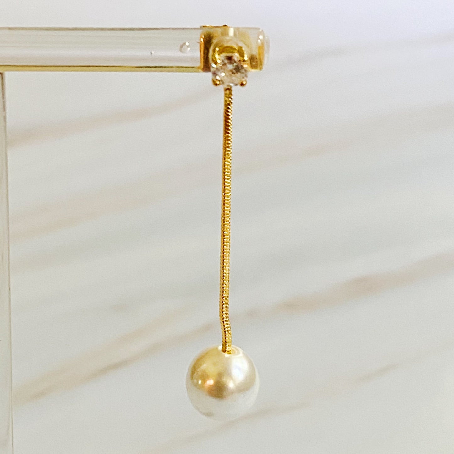 Dangling Pearl Earring - Aaria Tees