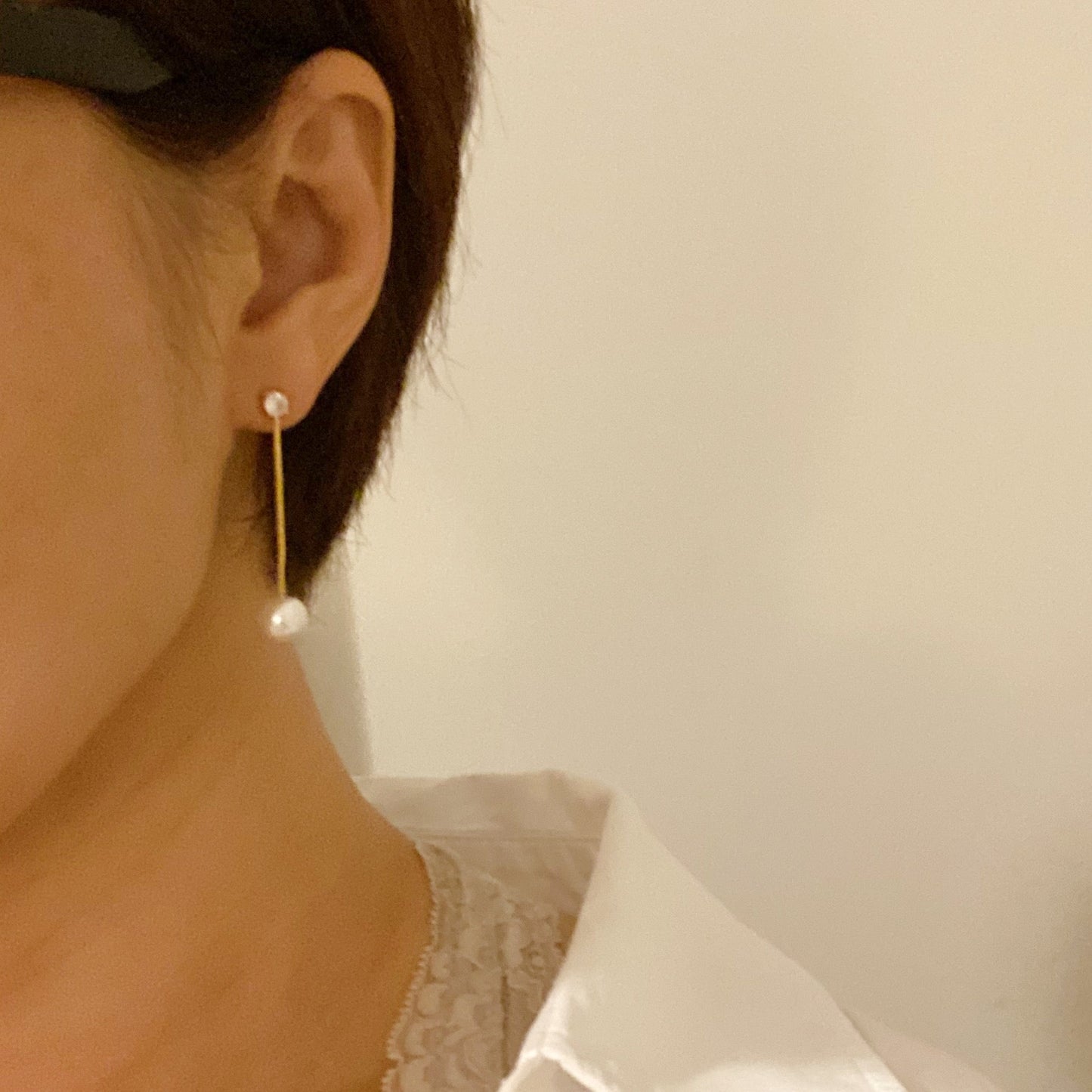 Dangling Pearl Earring - Aaria Tees