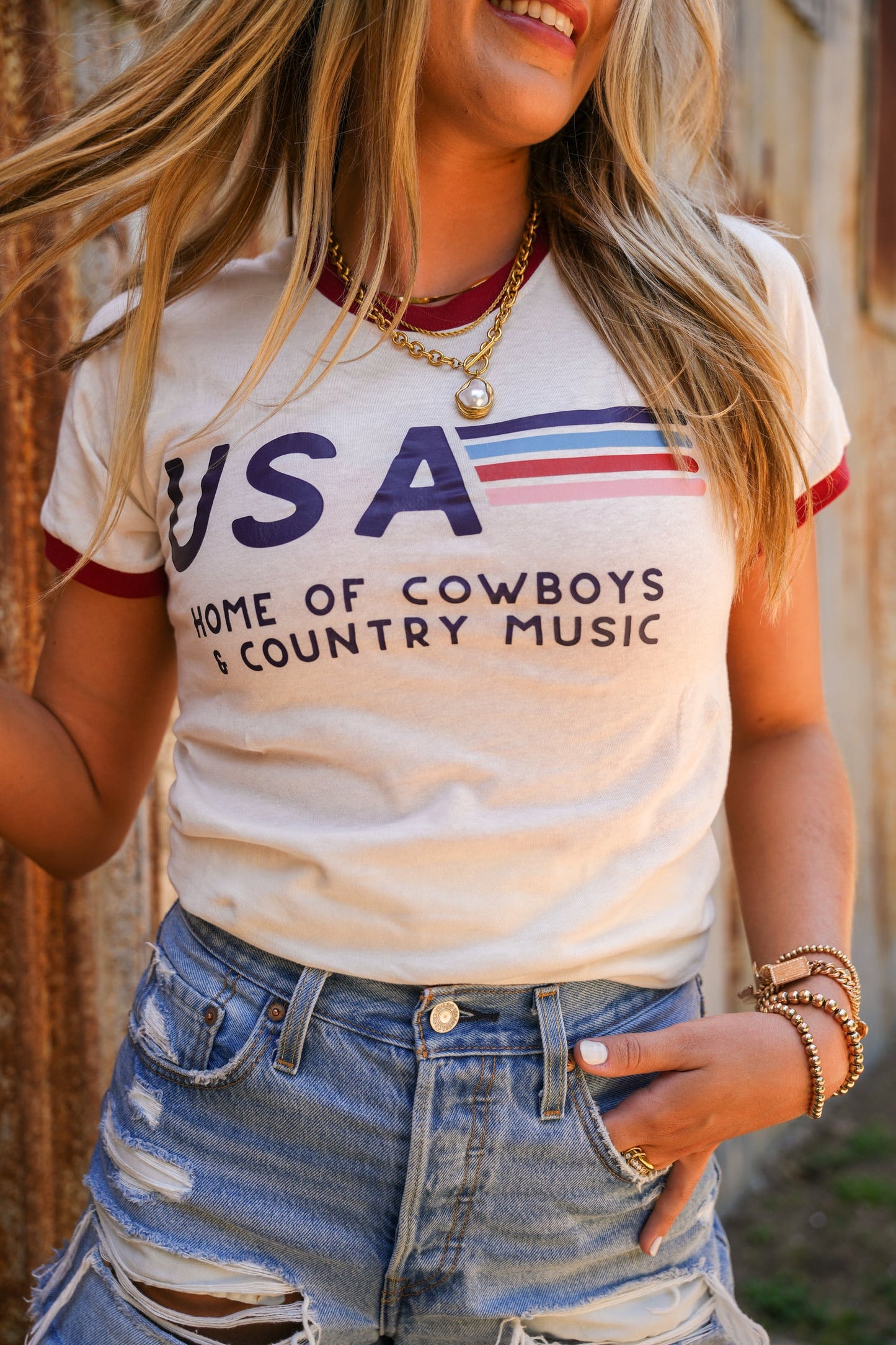 USA HOME OF THE COWBOYS TEE