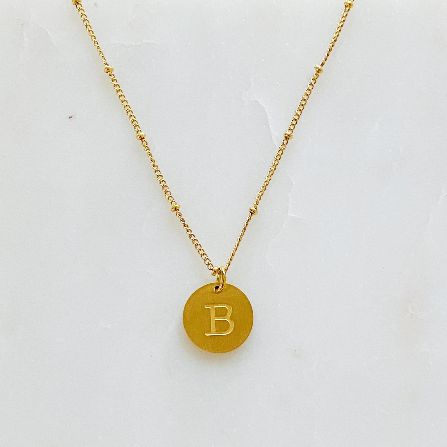 Ellison + Young: Singular Charm Initial Necklace - Aaria Tees