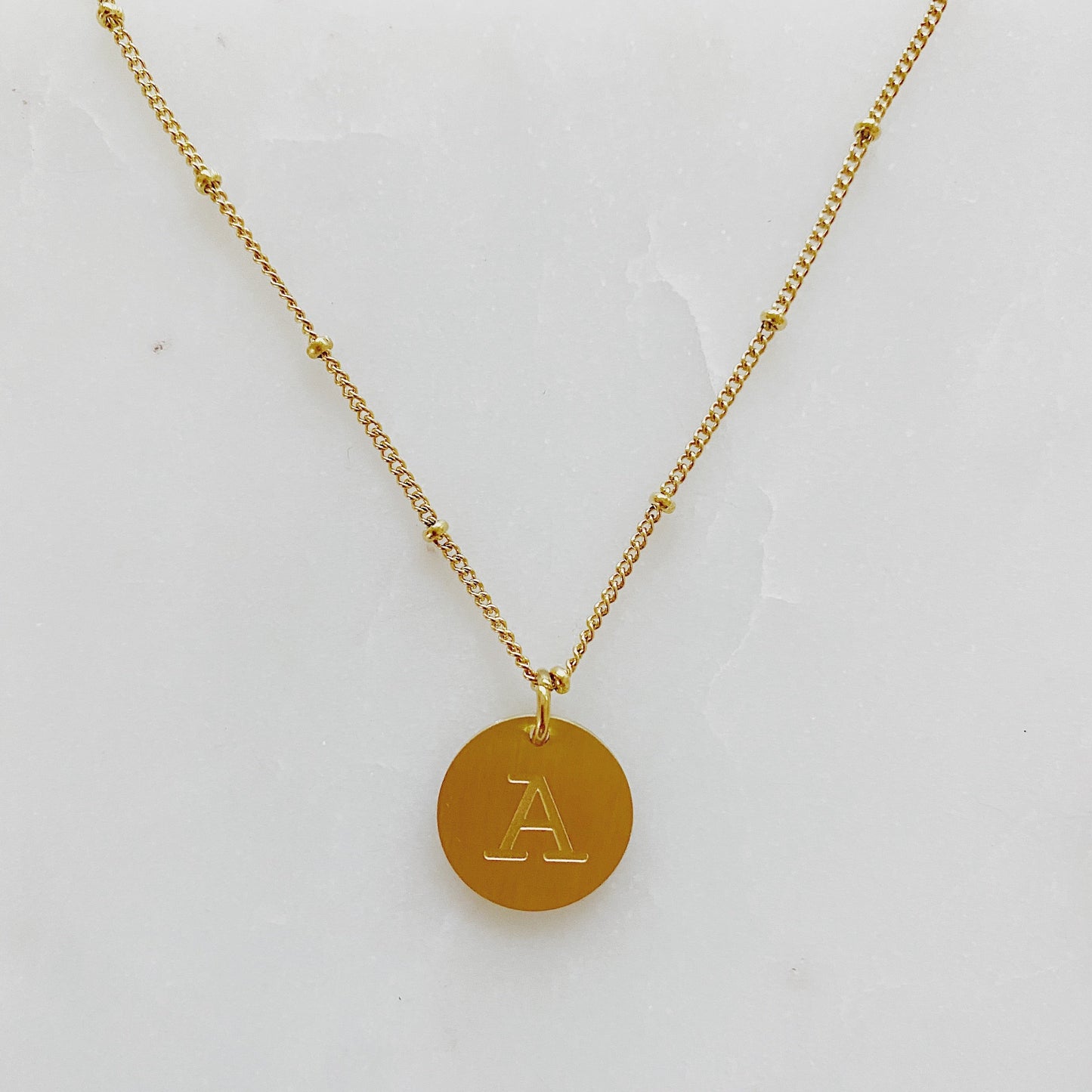 Ellison + Young: Singular Charm Initial Necklace - Aaria Tees