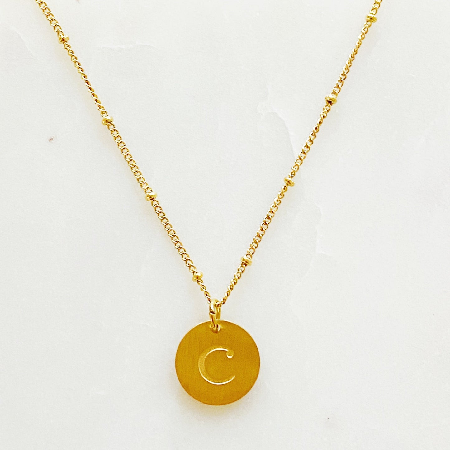 Ellison + Young: Singular Charm Initial Necklace - Aaria Tees