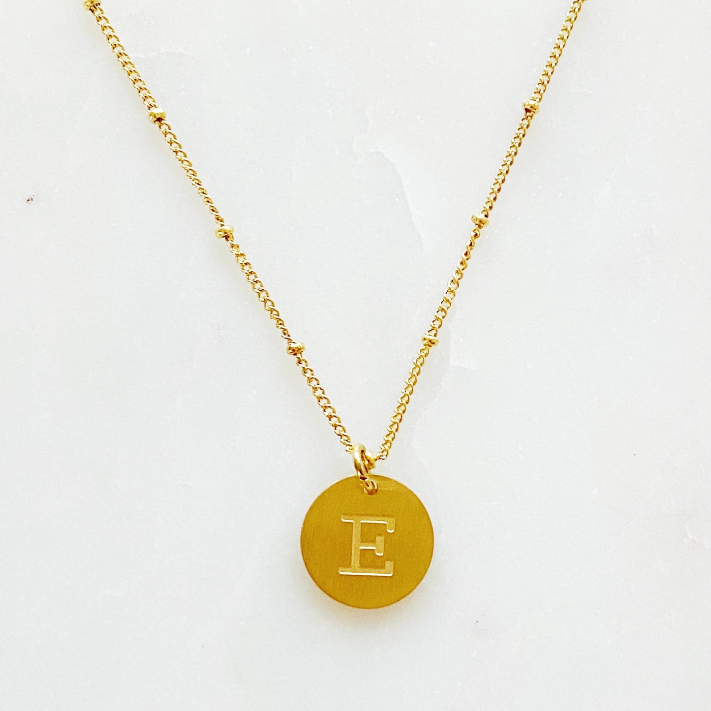 Ellison + Young: Singular Charm Initial Necklace - Aaria Tees
