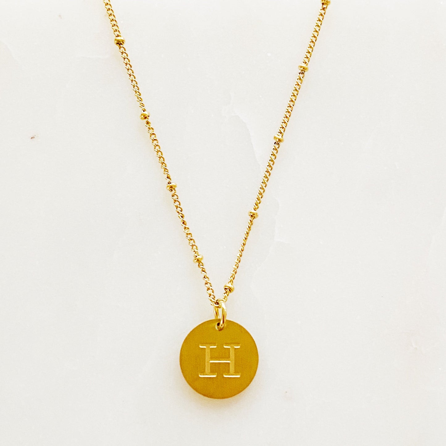 Ellison + Young: Singular Charm Initial Necklace - Aaria Tees