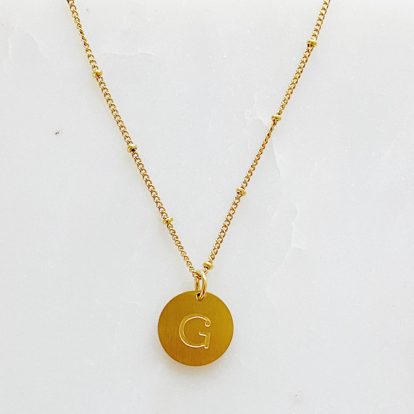 Ellison + Young: Singular Charm Initial Necklace - Aaria Tees