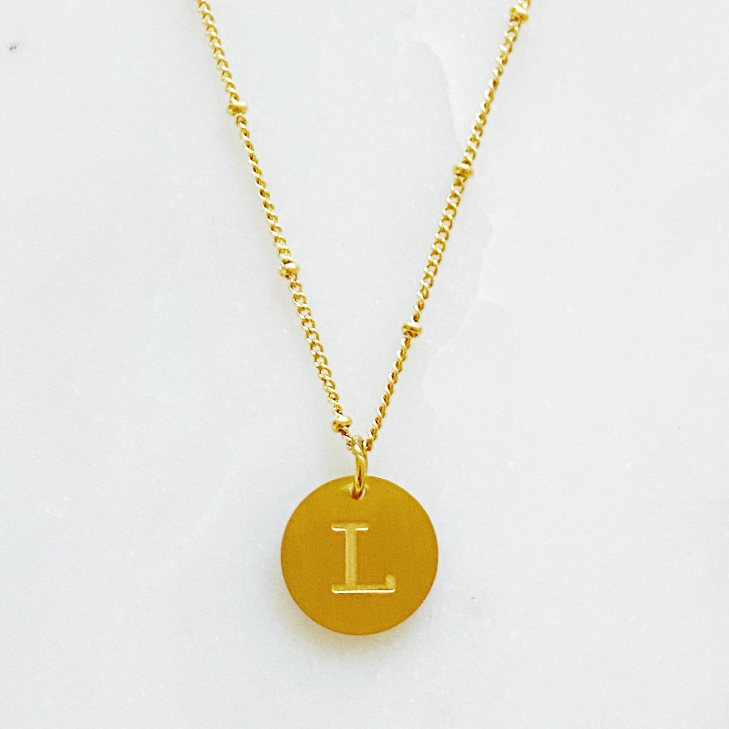 Ellison + Young: Singular Charm Initial Necklace - Aaria Tees