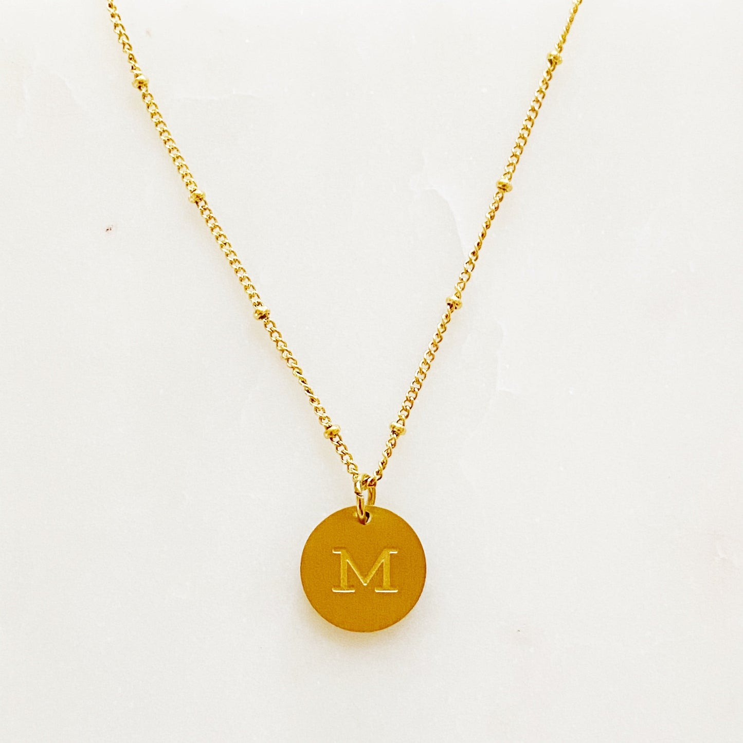 Ellison + Young: Singular Charm Initial Necklace - Aaria Tees