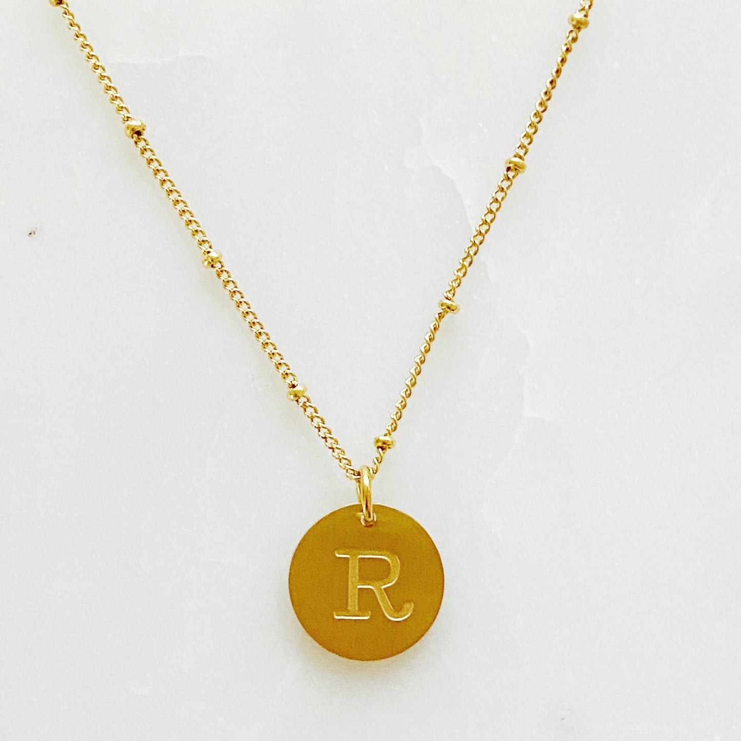 Ellison + Young: Singular Charm Initial Necklace - Aaria Tees