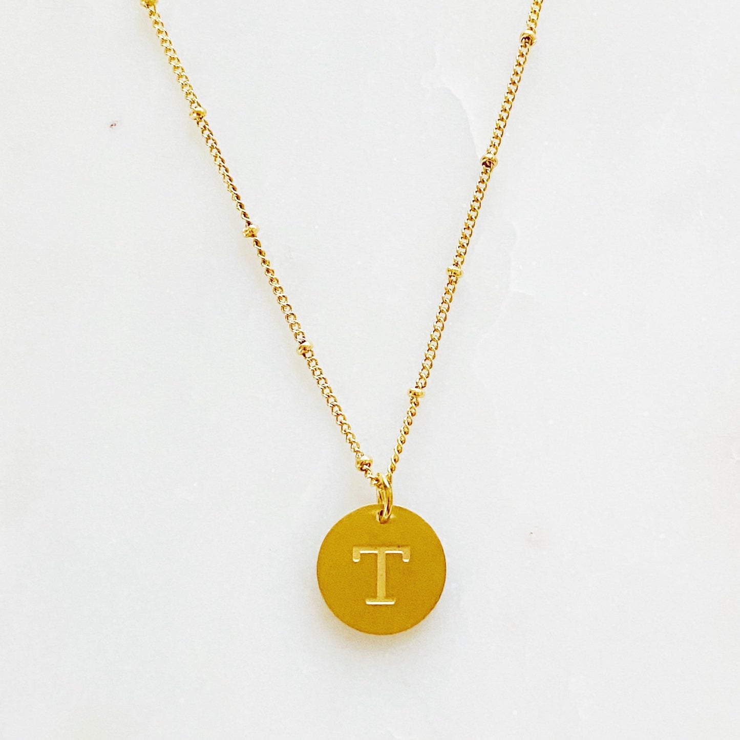 Ellison + Young: Singular Charm Initial Necklace - Aaria Tees