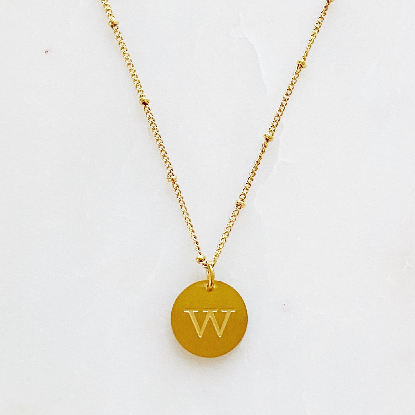 Ellison + Young: Singular Charm Initial Necklace - Aaria Tees