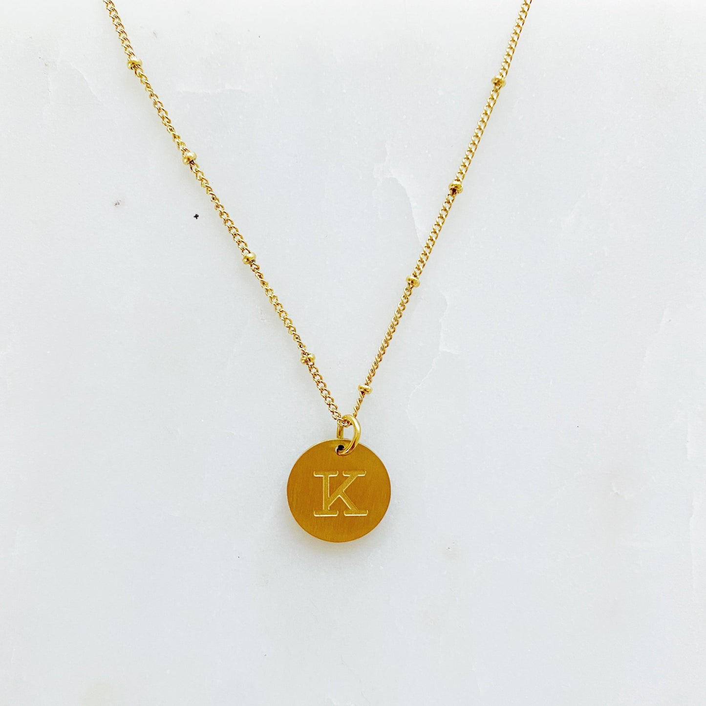 Ellison + Young: Singular Charm Initial Necklace - Aaria Tees