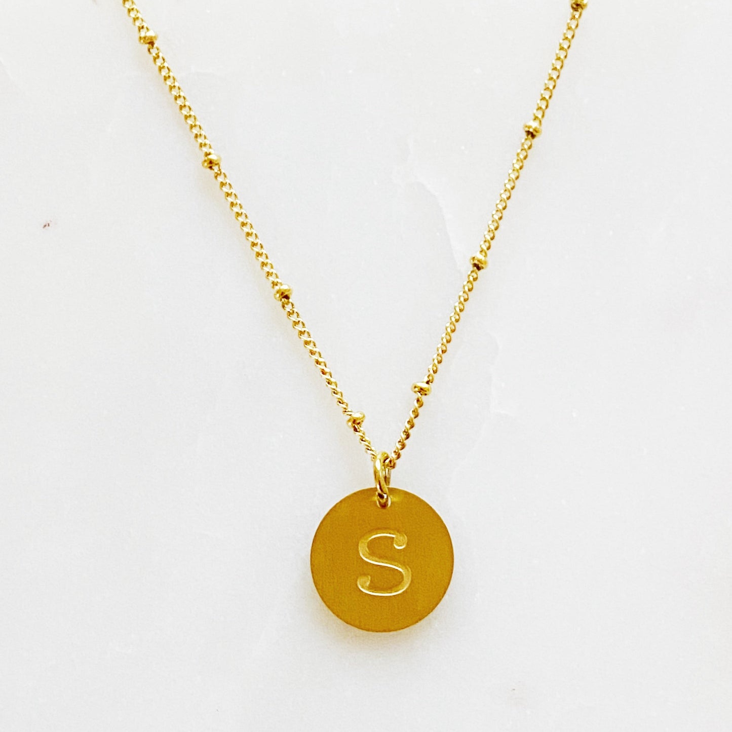 Ellison + Young: Singular Charm Initial Necklace - Aaria Tees