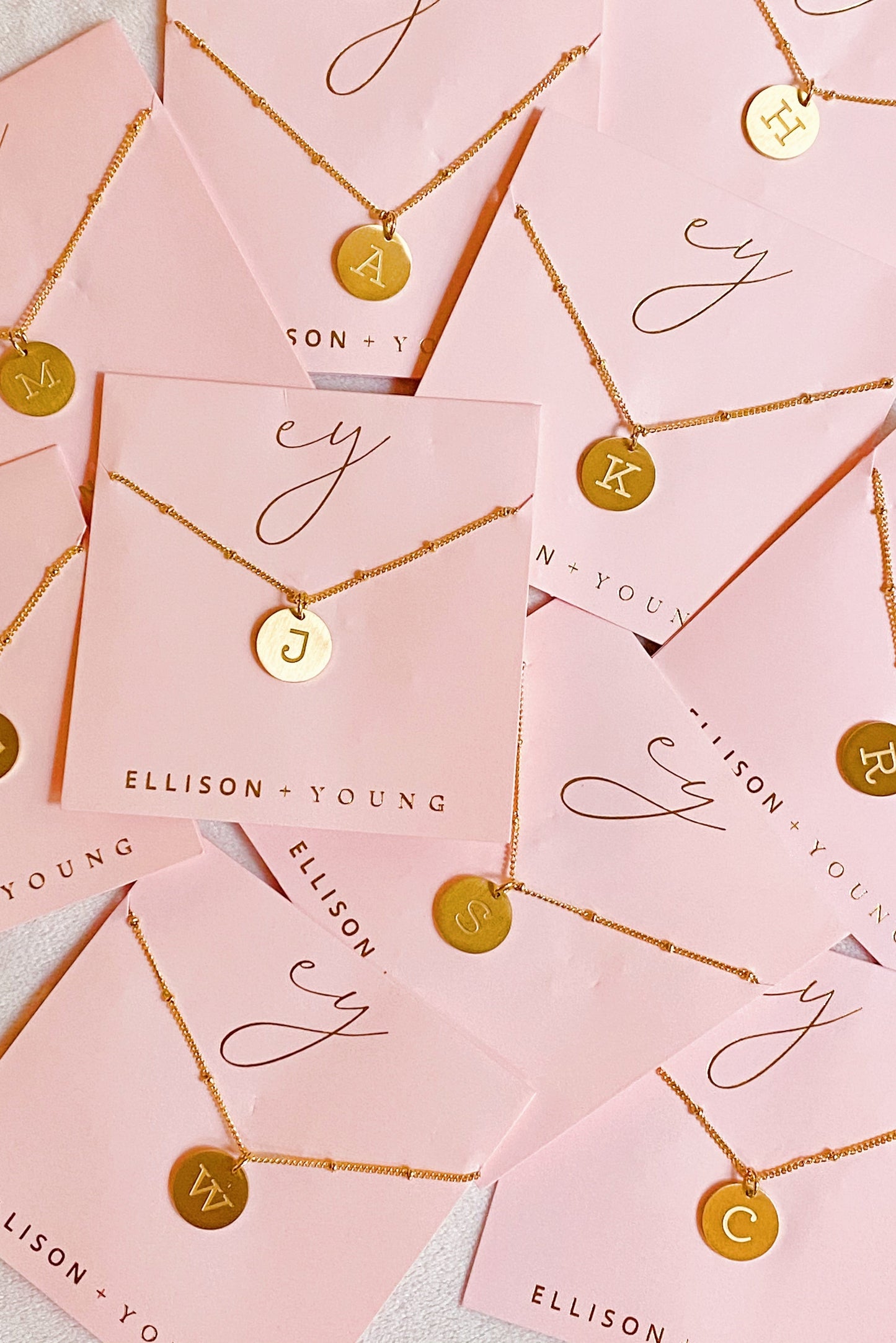Ellison + Young: Singular Charm Initial Necklace - Aaria Tees