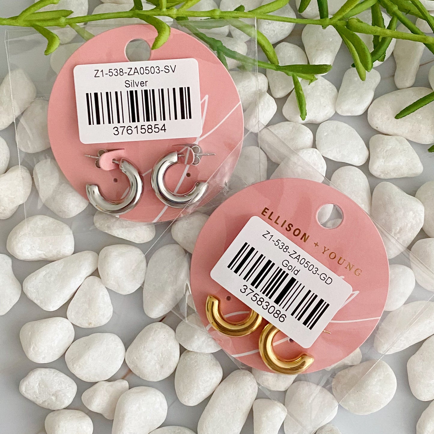 Smaller Polished Hollow Hoop Earrings - Aaria Tees