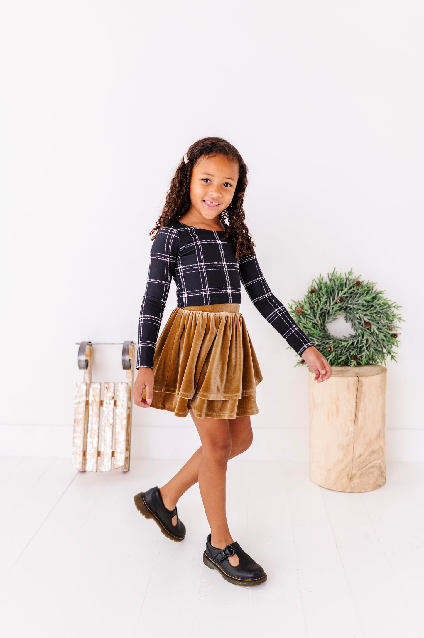 Carmel Velvet | 2-Tiered SKORT