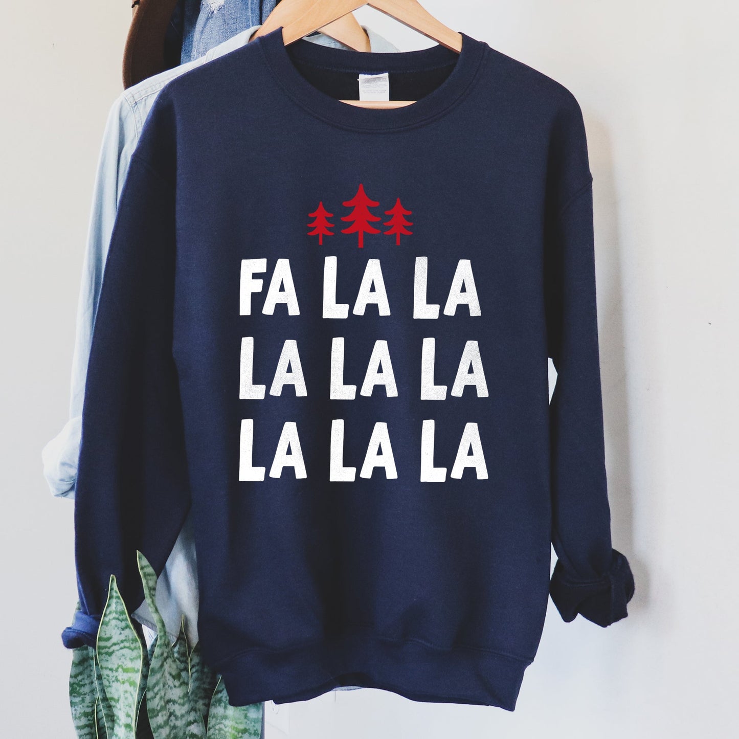 Fa La La, Retro Christmas Trees, Sweatshirt