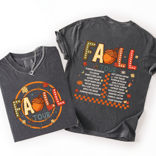 Fall Tour, Front and Back, Halloween, Autumn, Comfort Colors T-Shirt