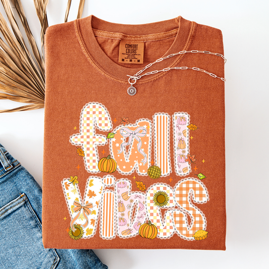 Fall Vibes, Patterns, Halloween, Pumpkin, Autumn, Comfort Colors T-Shirt