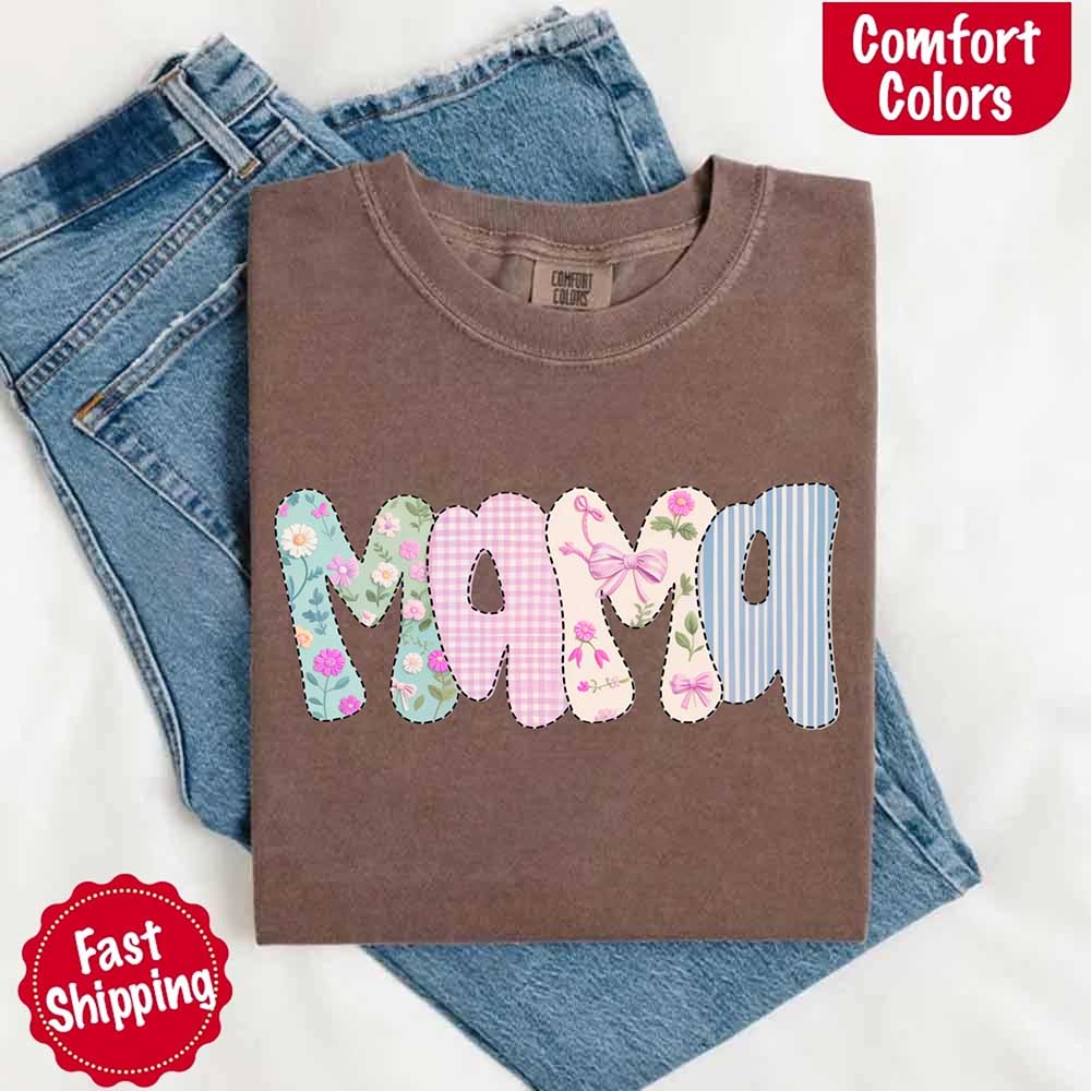 Floral Mama Comfort Colors Tee – Spring Mom Shirt or Mother’s Day Gift