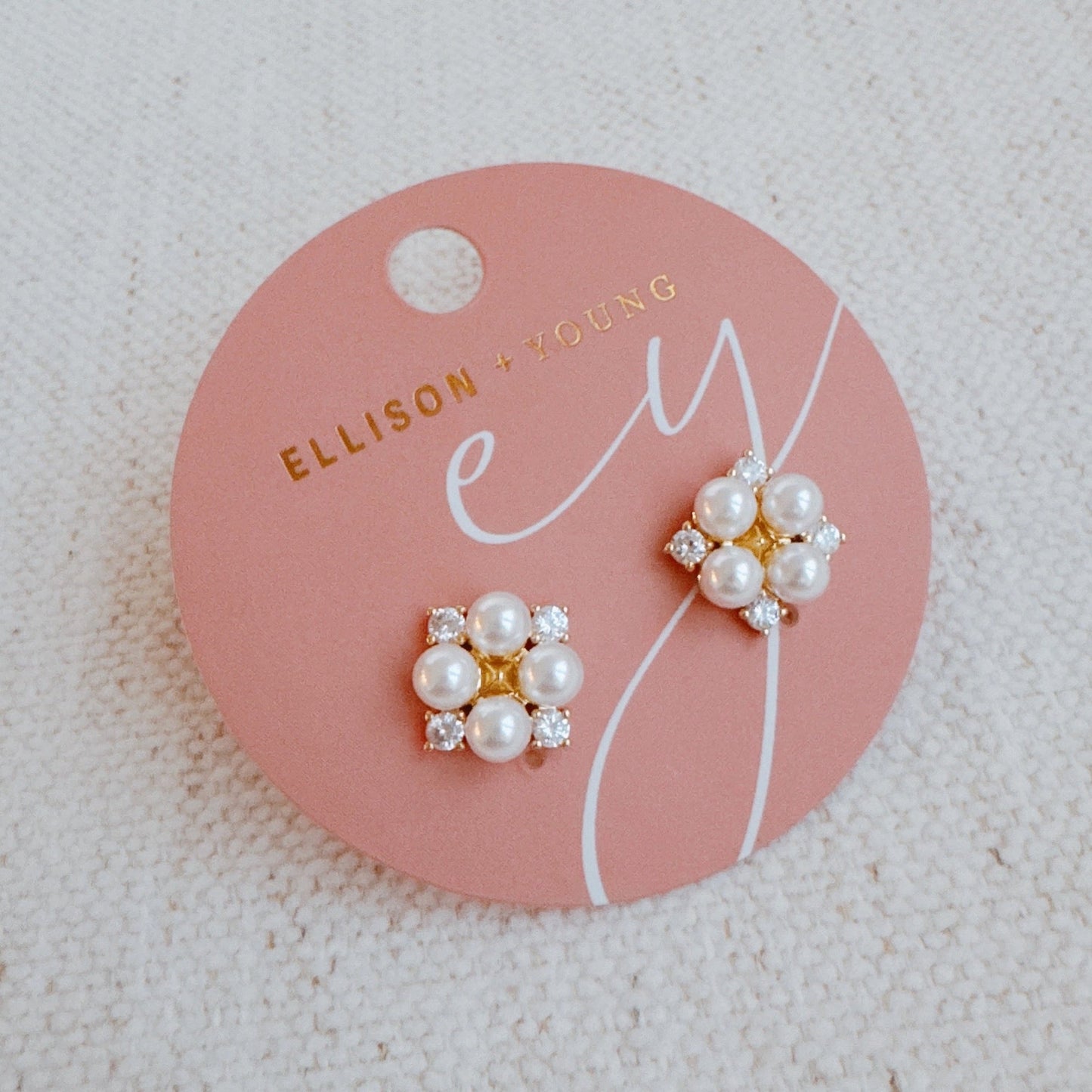 Four Pearls Stud Earrings - Aaria Tees