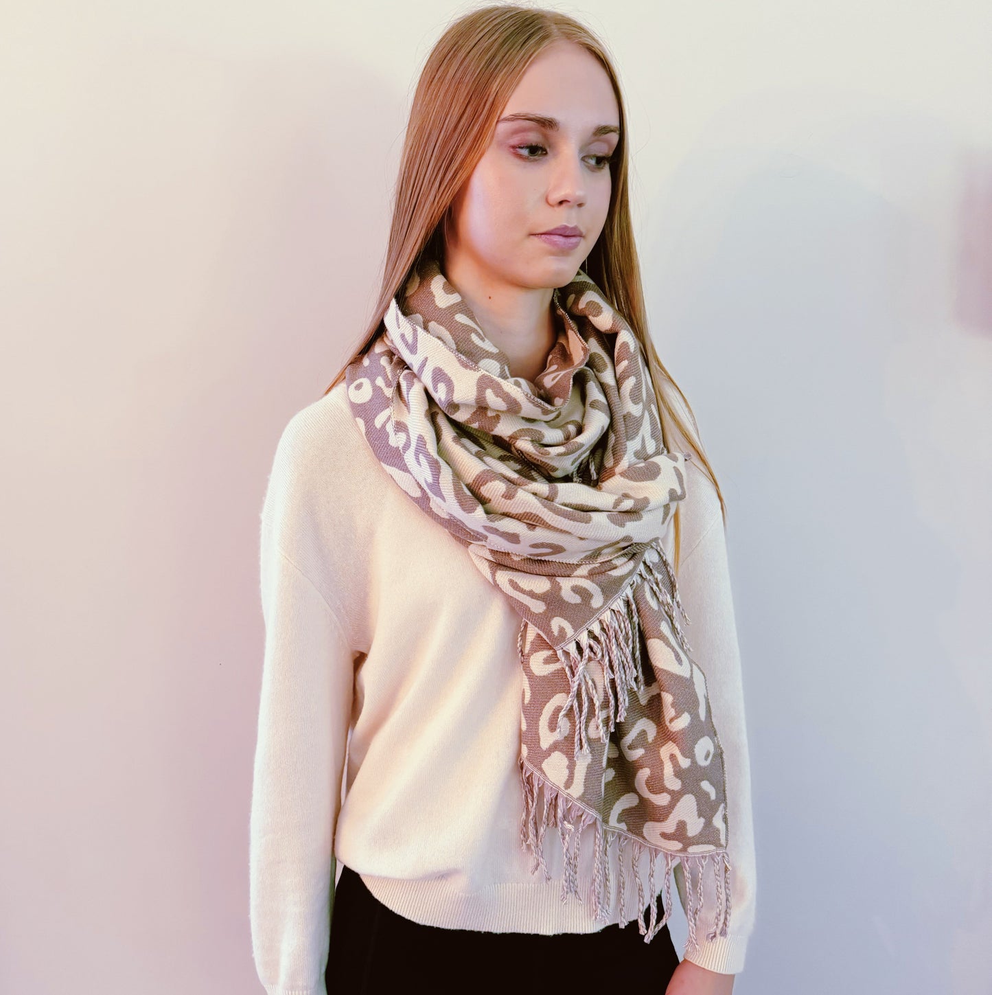 On Trend Leopard Pattern Scarf - Aaria Tees Aaria Tees