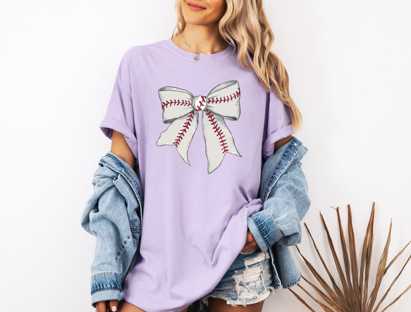 Baseball Lover Mom Game Day Comfort Colors Graphic Tees (Ribbon)