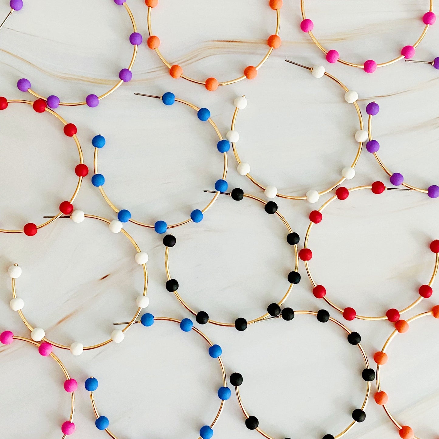 Games On Cloud Nine Hoop Earrings - Aaria Tees