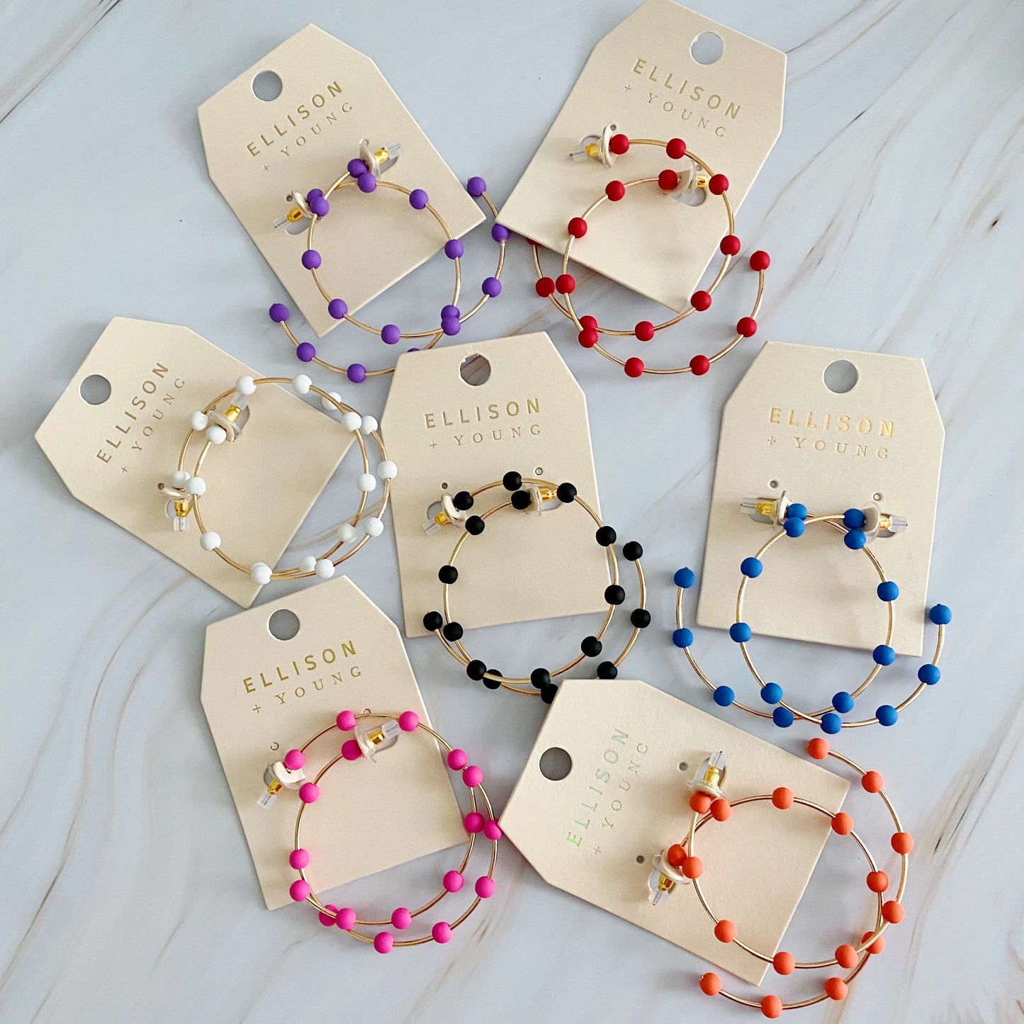 Games On Cloud Nine Hoop Earrings - Aaria Tees