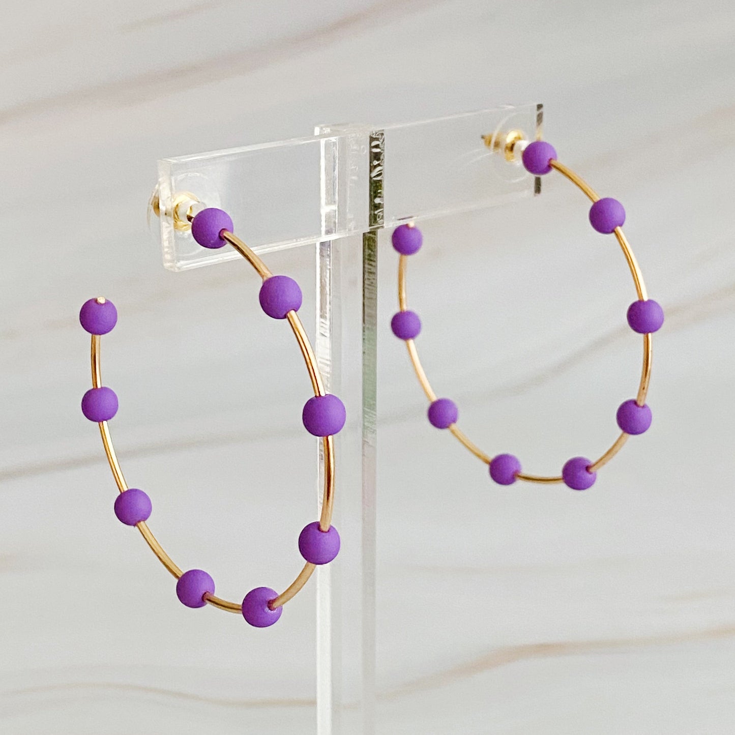 Games On Cloud Nine Hoop Earrings - Aaria Tees