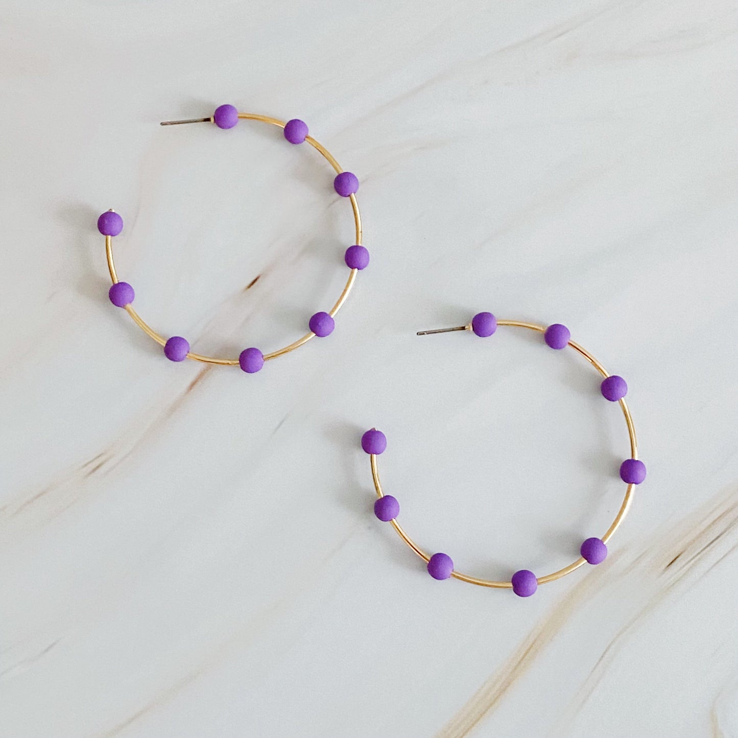 Games On Cloud Nine Hoop Earrings - Aaria Tees