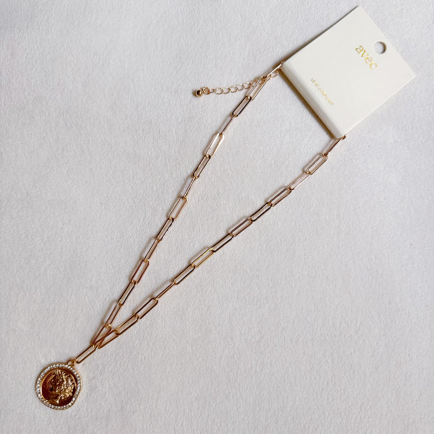 Glam Edge Coin Link Chain Necklace - Aaria Tees